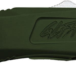 Great Lakes Firearms GLKMDSMTODG GLFA  Medium 3.50" OTF Plain Steel Blade, OD Green Cerakote Aluminum Handle