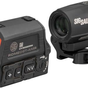 Sig Sauer Romeo8T-AMR red dot sight with Juliet3T micro magnifier in black