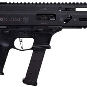 Grand Power Stribog SP9A3G SF 9mm 16-inch black rifle with skeleton folder