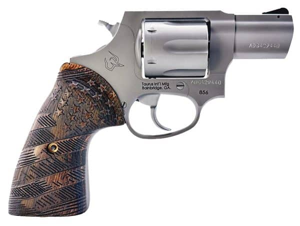 TAURUS 856 .38 Special 2-inch Matte Stainless revolver with wood grips