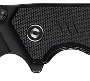 Civivi Knives C24012-1 Merit  3.28" Folding Drop Point Plain Black Stonewashed 14C28N Steel Blade, Black Textured G10 Handle