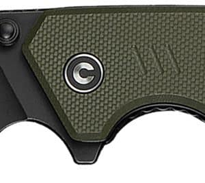 Civivi Knives C24012-2 Merit  3.28" Folding Drop Point Plain Black Stonewashed 14C28N Steel Blade, OD Green Textured G10 Handle