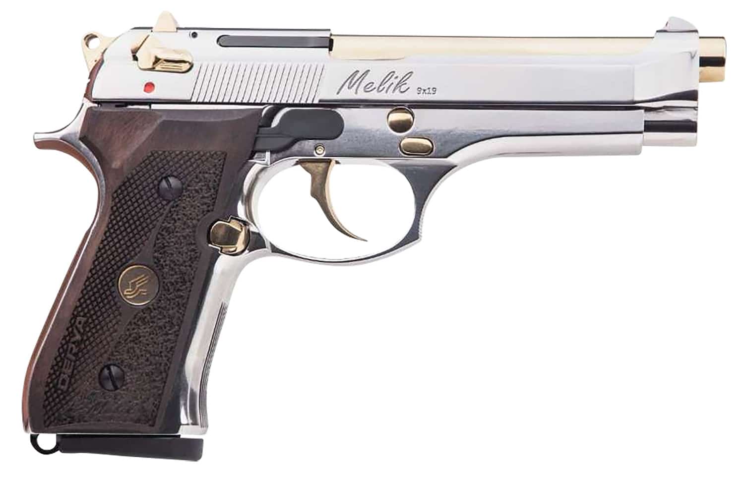 Derya Melik 9mm semi-automatic pistol with 4.9 inch barrel