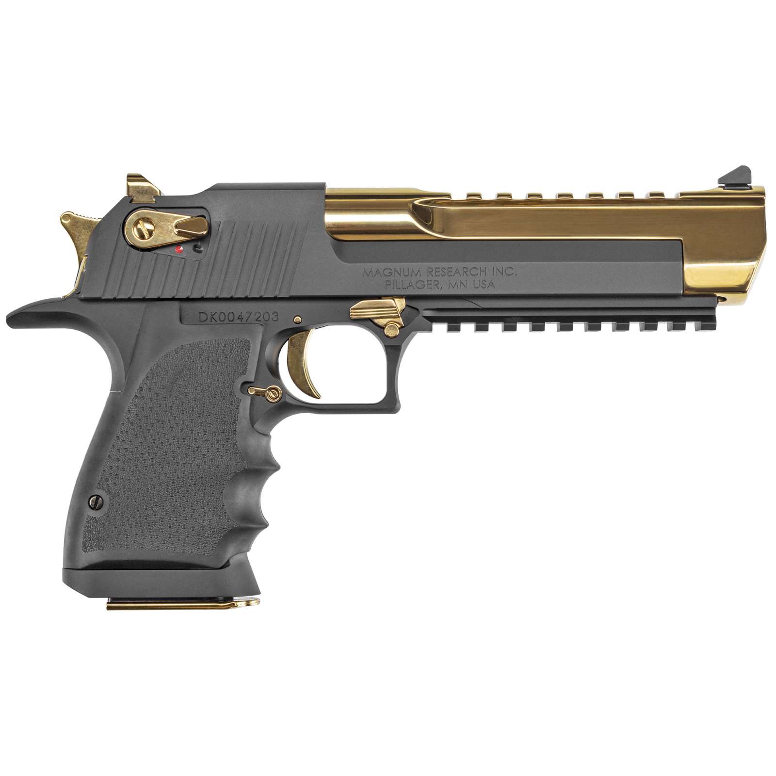 Magnum Research Desert Eagle L6 .50 AE 6 inch pistol black frame with titanium gold barrel