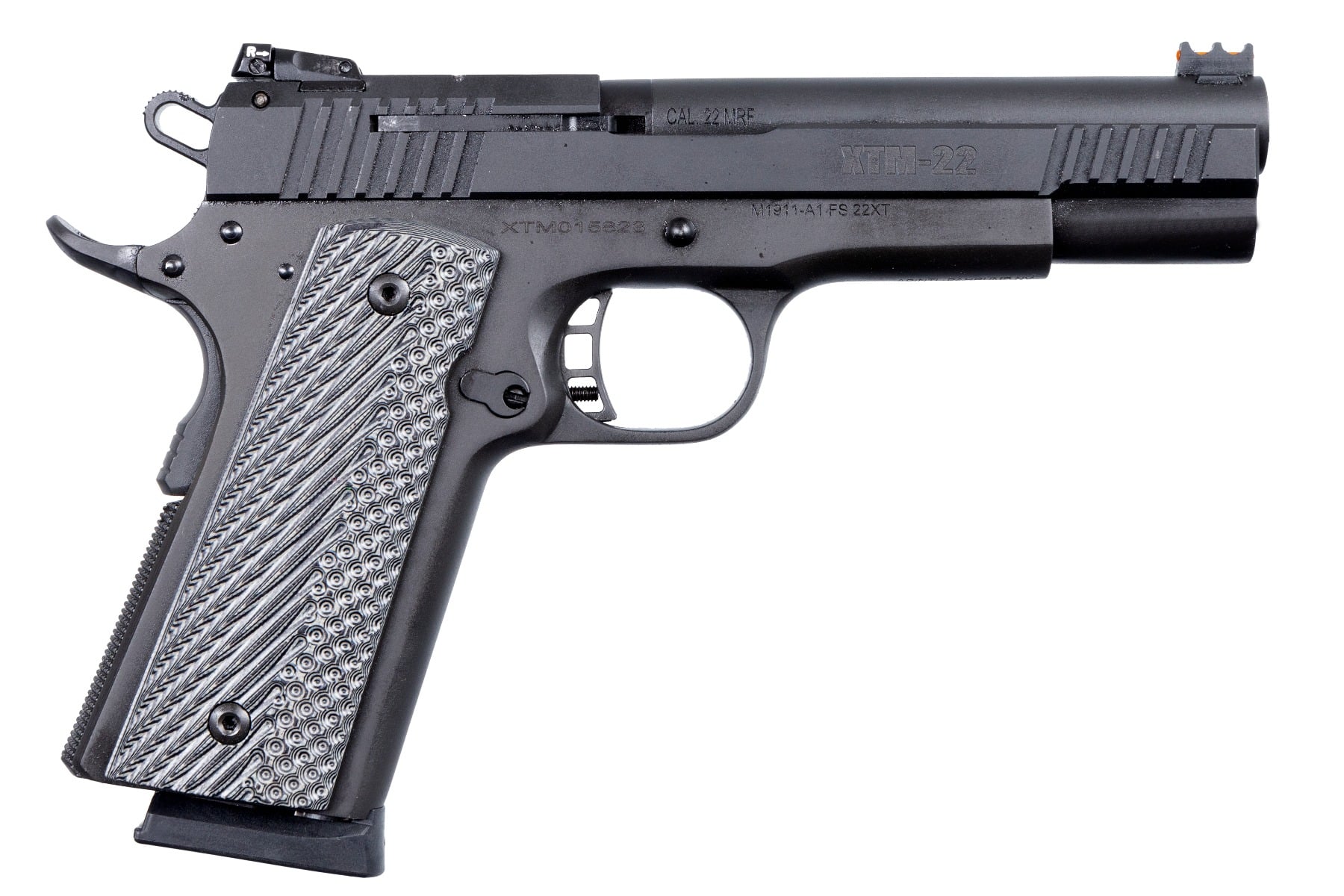 Rock Island Armory XT 22 Magnum Target .22 Winchester Magnum 5 inch bull barrel pistol with parkerized finish and G10 grips