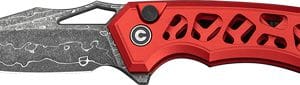 CIVIVI KNIFE ANAAKI 2.98" - SKELETONIZED RED DAMASCUS