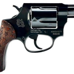 Heritage Arms Roscoe .38 Special 2-inch revolver with US flag engraved wood grips