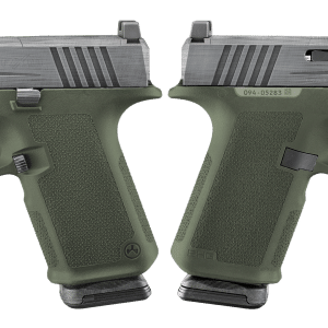 Ruger RXM 9MM 4-inch crushed silver battle-worn with green O.R. finish pistol