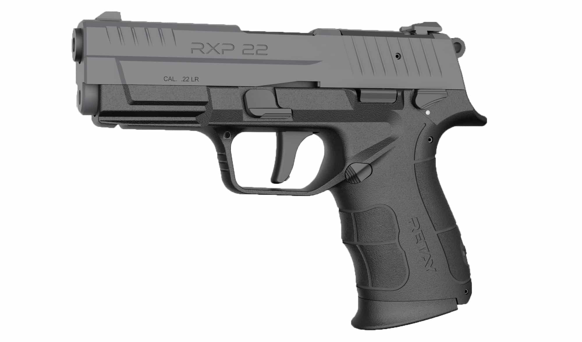 Retay USA RXP22 .22 LR semi-automatic pistol matte black with 4 inch threaded barrel