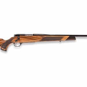 Weatherby Mark V Deluxe Varmintmaster .22-250 Remington rifle with high-gloss walnut stock