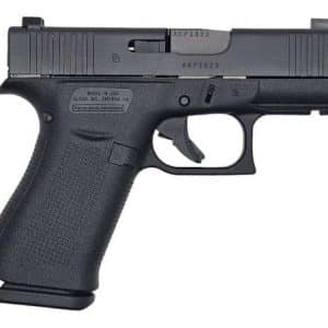 Glock G43X 9MM pistol with 3.41-inch barrel, matte black finish and factory night sights