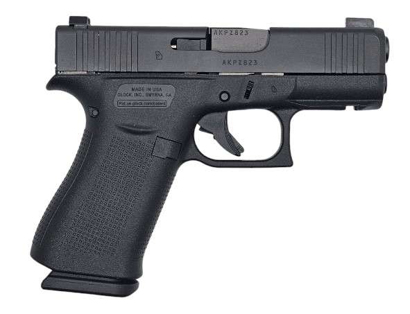 Glock G43X 9MM pistol with 3.41-inch barrel, matte black finish and factory night sights