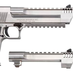 Magnum Research DE50429SRMB Desert Eagle Mark XIX Conversion Combo 50 AE/429 DE 6" 7+1 Overall Stainless Steel Black Rubber Grip
