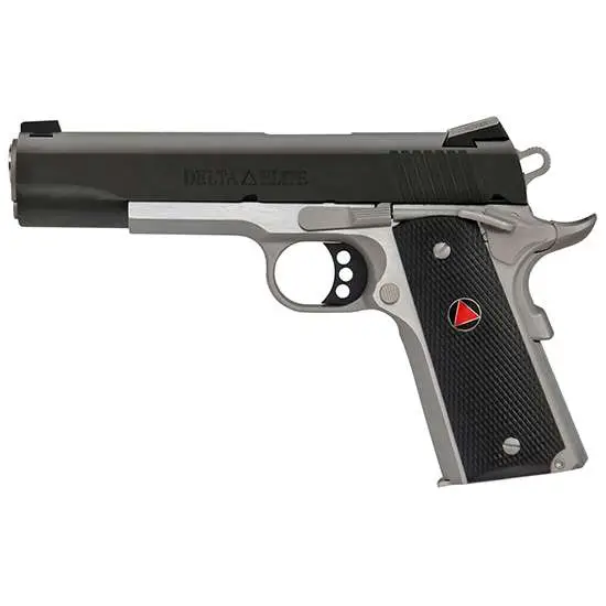 Colt Delta Elite 10mm two-tone 5-inch pistol with Novak white-dot sights