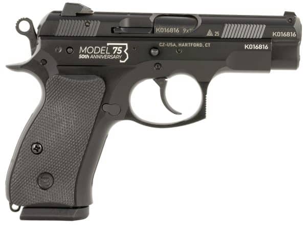 CZ-USA 91123 CZ 75 D 50th Anniversary Compact Frame 9mm Luger 15+1