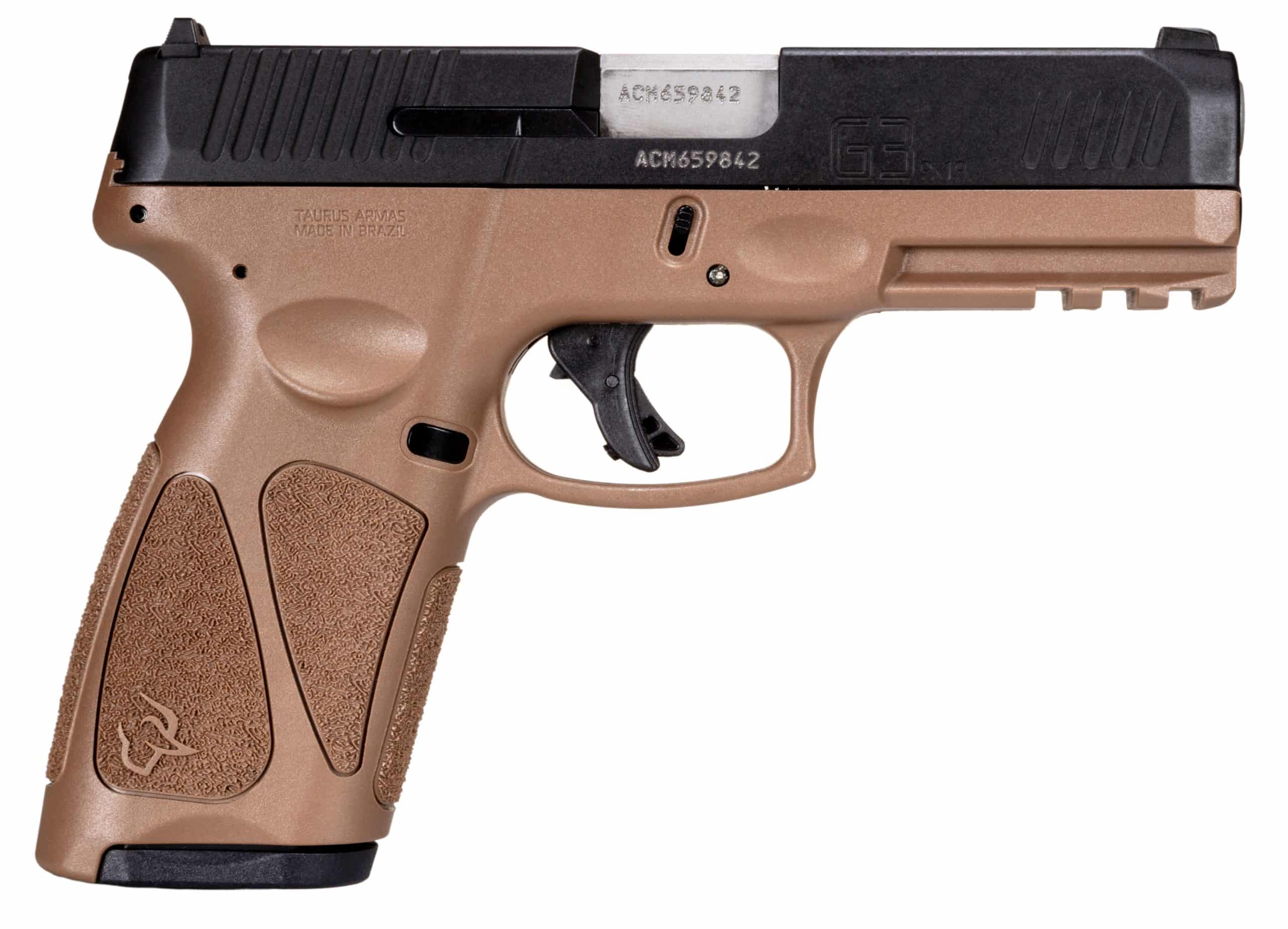 Taurus G3 9mm pistol brown polymer frame matte black slide 4-inch barrel