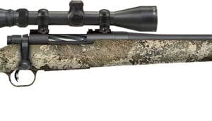 Mossberg Patriot Super Bantam .350 Legend rifle in TrueTimber Strata camo with matte blue finish