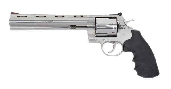 Colt Anaconda .45 Long Colt 8-inch stainless revolver with Hogue rubber grip, 6-round