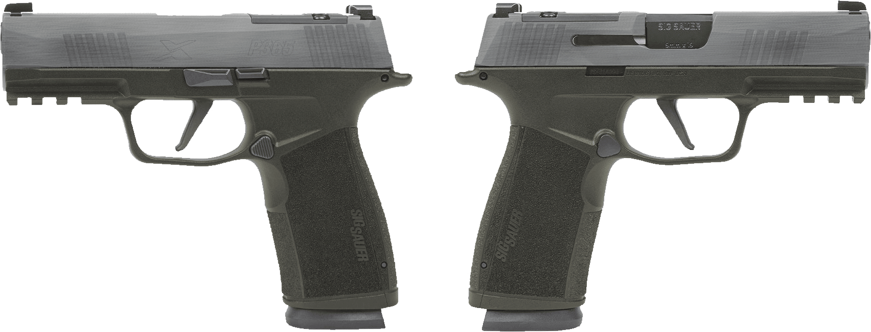 Sig Sauer P365 X-MACRO 9mm pistol Crushed Silver Battleworn 3.7-inch