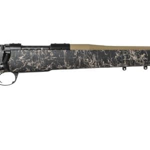 Kimber Mountain Ascent Mojave 6.5mm Creedmoor bolt-action rifle with camo stock and 22 inch threaded barrel