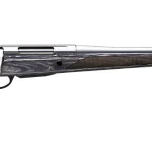 Tikka T3X .300 WSM bolt-action rifle with stainless threaded barrel and gray laminate stock