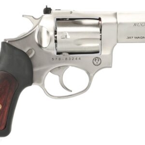 Ruger SP101 .357 Magnum 3-inch brushed stainless revolver with adjustable rear sight