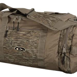 Drake Waterfowl DB36510062 Duffle Bag  Medium Mossy Oak Bottomland Polyester, 3 Exterior Pockets, Adj. Shoulder Strap