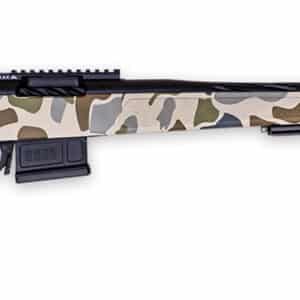 Weatherby 307 HUSH 25 Creedmoor 22-inch bolt-action rifle with Hush Tundra camo stock and black Cerakote metal