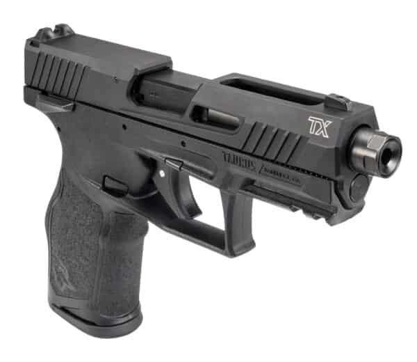 Taurus 1-2TX22341-5X10 TX22  Full Size Frame 22 LR 10+1 4.10" Black Non-Threaded Barrel, Black Serrated Slide, Black Polymer Frame w/Picatinny Rail, Ergonomic Grip, 5 Mags