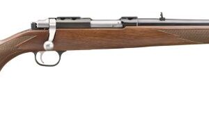 Ruger 77/44 44 Rem Mag blued rifle with American walnut stock and threaded barrel