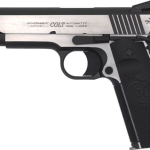 Colt Combat Elite Government 9mm two-tone 5-inch pistol with Novak night sights and G10 grips