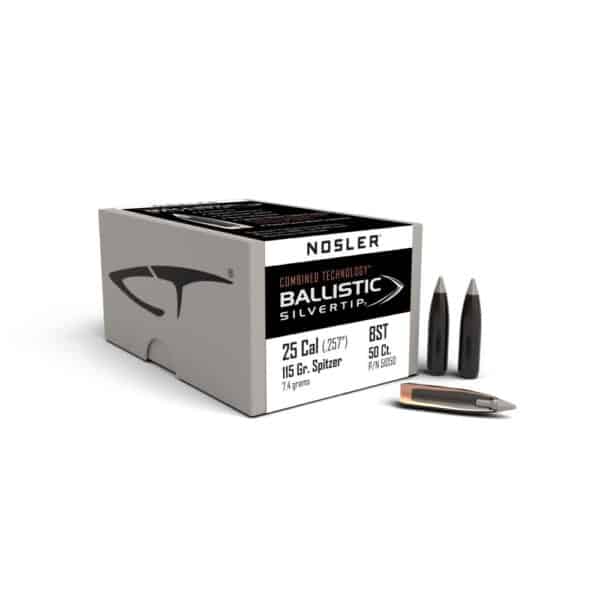 Nosler Ballistic SilverTip Hunting Bullets .25 cal .257" 115 gr SBT-BSTIP 50/ct