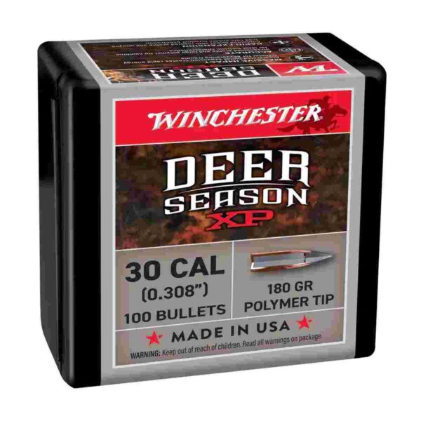 Winchester Deer Seaon XP Rifle Bullets 30 cal 180 gr 100/ct