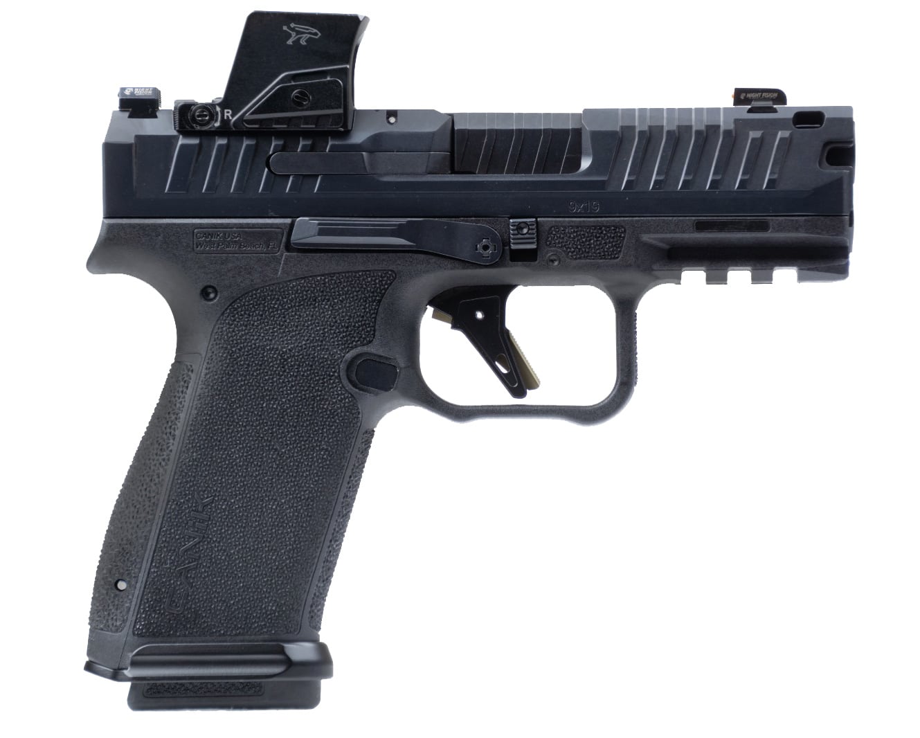 Canik METE MC9 Prime 9mm pistol black with MeCanik MO4 red dot