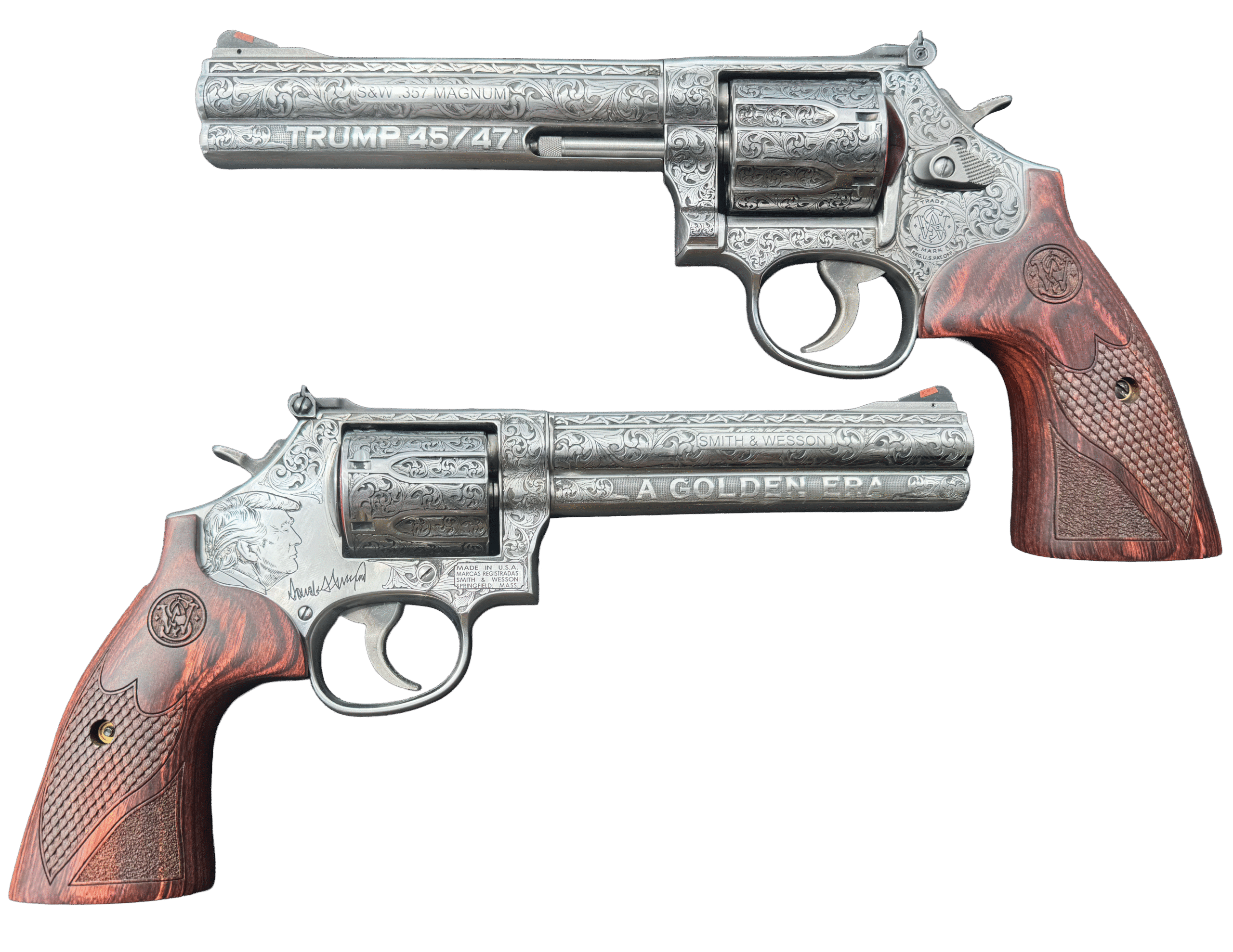 Smith & Wesson 686 PLUS DLX STS .357 Magnum 6-inch 7-round revolver side view