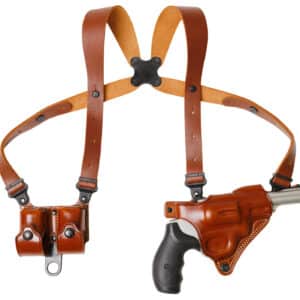 Galco MCII104 Miami Classic II Shoulder System Shoulder Fits Chest Up To 56"/Sig P365 X Macro Tan Steerhide  Right Hand