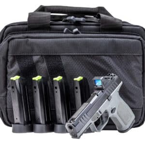 ROST MARTIN RM1C 9MM optic-ready striker-fired pistol in gray with Viridian RFX11 sight