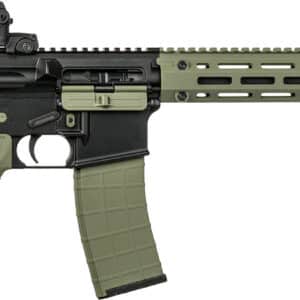 Tippmann Arms M4-22 .22 LR in olive drab green with 16-inch threaded barrel