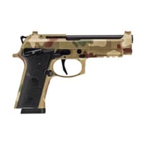 Beretta 92XI SAO FS 9mm Frog Skin Camo pistol with 4.7-inch barrel and optic-ready slide