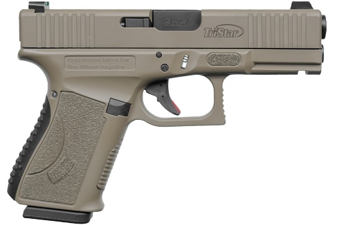 TriStar Arms APOC 9mm 4.02 in FDE polymer frame fiber-optic sights