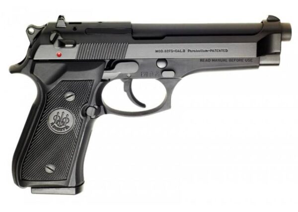 Beretta 92FS 9mm pistol black bruniton with three 15-round magazines