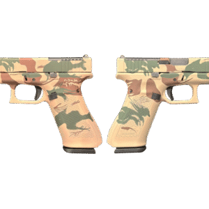 Glock G45 Gen5 MOS Rhodesian Brushstroke full-size 9mm pistol with three 17-round magazines