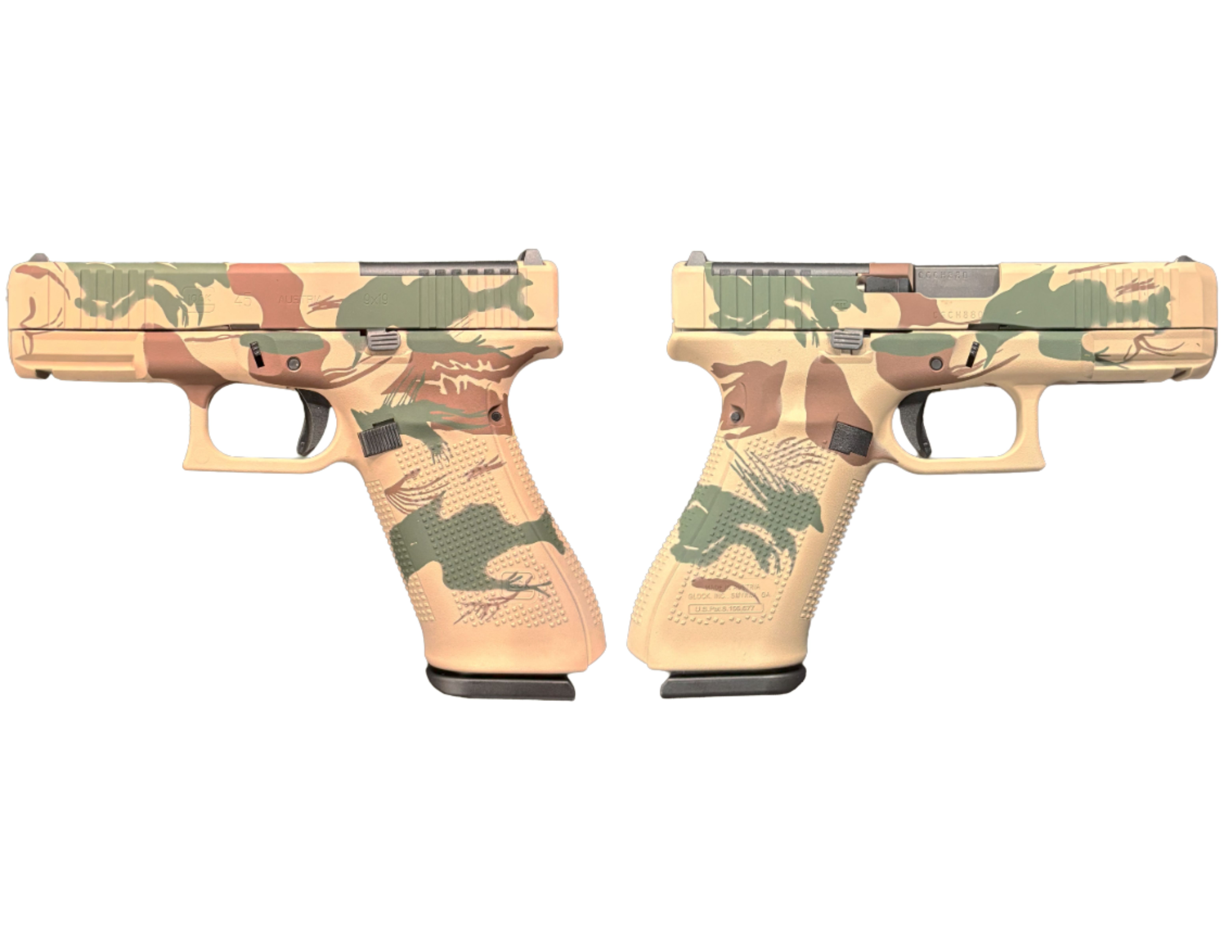 Glock G45 Gen5 MOS Rhodesian Brushstroke FS 9mm Pistol - Glock