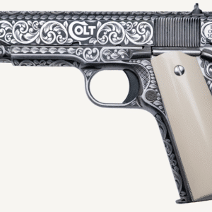 COLT GOVERNMENT 1911 SILVERADO 45ACP PISTOL FULL ENGRAVED/IVORY GRIP 7RD MAGAZINE 1-300 UNITS