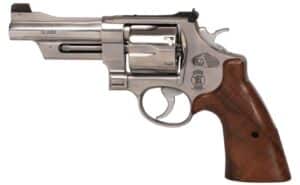 Smith & Wesson 610 Mountain Gun 10mm 4.125 inch stainless revolver with wood grip and adjustable sights