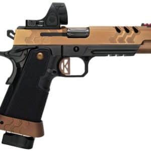Kimber 2K11 Target 9mm pistol, 5-inch barrel, coyote and black finish, Trijicon SRO