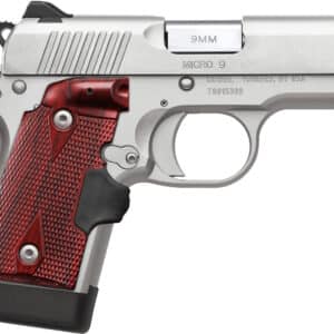 Kimber Micro 9 9mm stainless pistol 3.15 inch barrel rosewood Crimson Trace laser grips