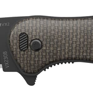Outdoor Edge VX230DC Razor VX2  3" Folding Plain 420J2 SS Blade Brown/Burlap