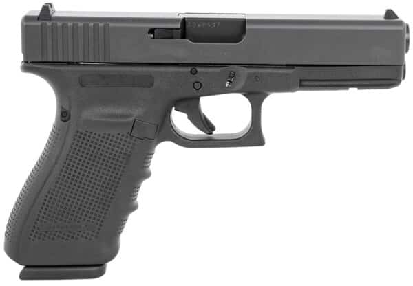 Glock UG2050703 G20 Gen4 Full Size 10mm Auto 15+1, 4.61" Black Steel Barrel, Matte Black Serrated Steel Slide, Black Polymer Frame w/Picatinny Rail, Black Finger Grooved Grip, Ambidextrous, USA Made