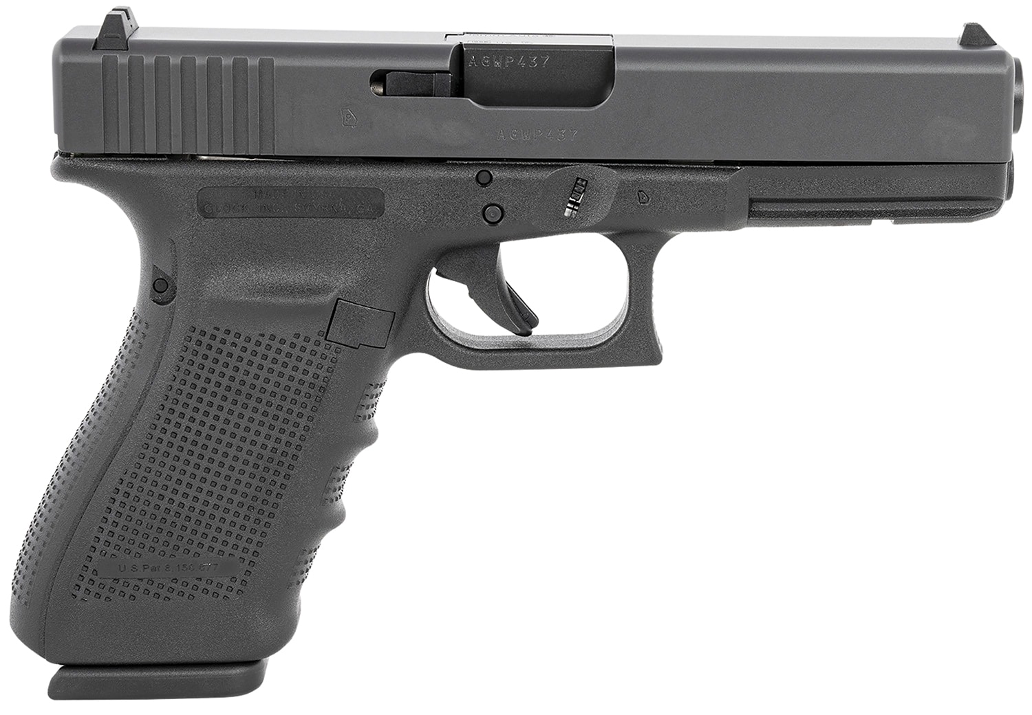 Glock UG2050703 G20 Gen4 Full Size 10mm Auto 15+1, 4.61" Black Steel Barrel, Matte Black Serrated Steel Slide, Black Polymer Frame w/Picatinny Rail, Black Finger Grooved Grip, Ambidextrous, USA Made